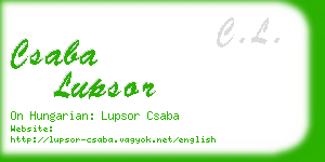 csaba lupsor business card